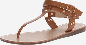 ONLY T-Bar Sandals 'Maya' in Brown: front