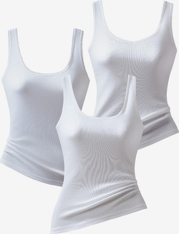 Maillot de corps PETITE FLEUR en blanc : devant