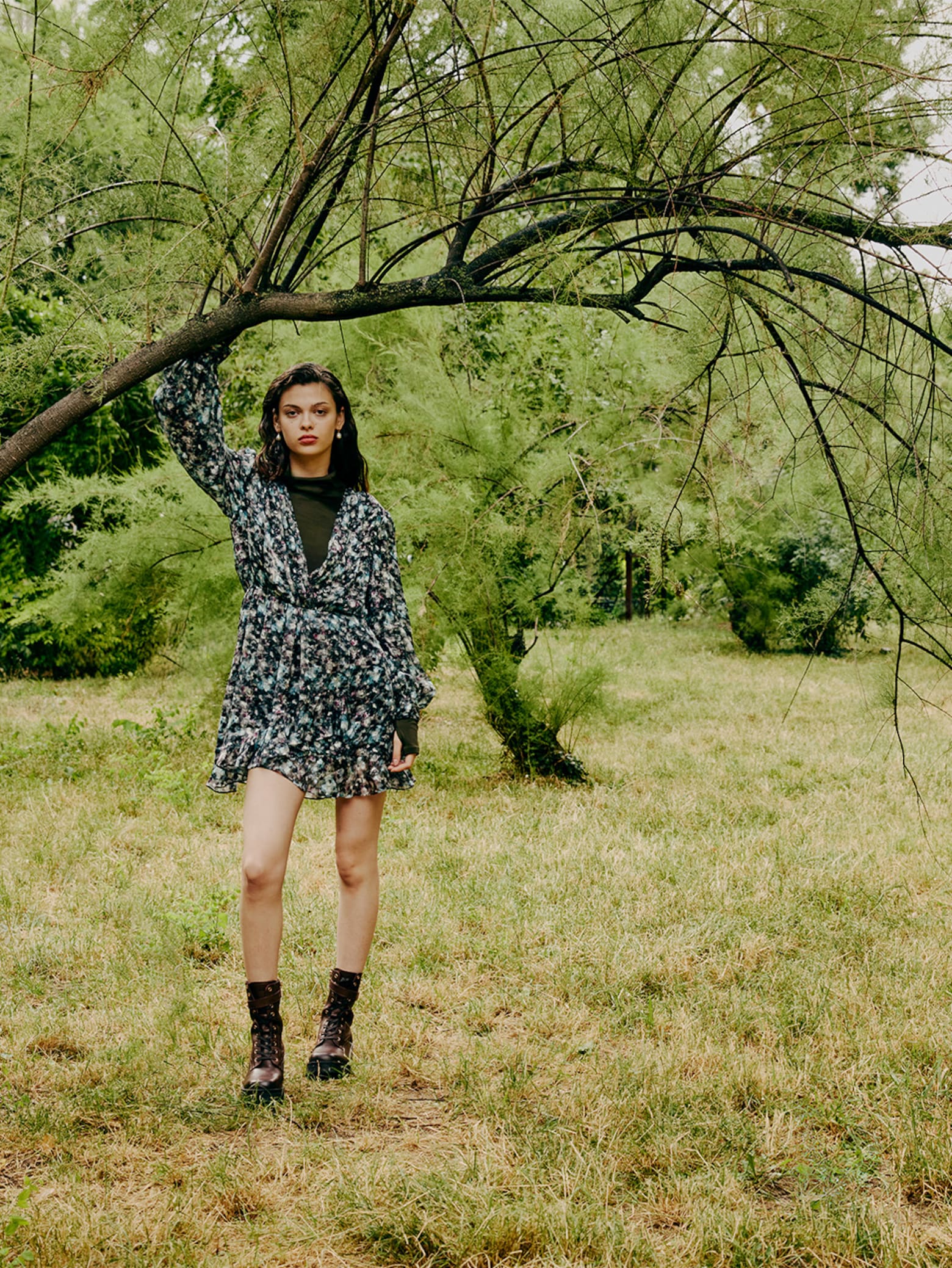 Silvia A - Print Mini Dress Look