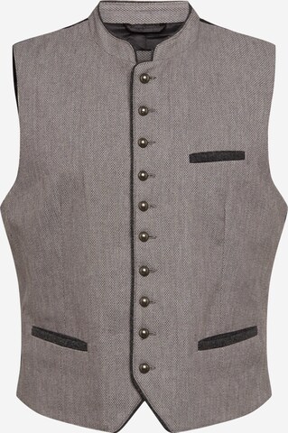 MARJO Traditional vest 'Trachtengilet' in Grey: front