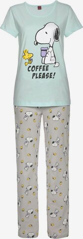 Pijama de la PEANUTS pe gri: față