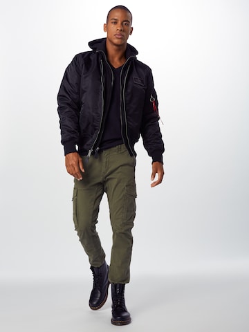 ALPHA INDUSTRIES Kurtka przejściowa 'MA-1 D-Tec' w kolorze czarny