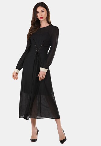 faina Dress in Black: front