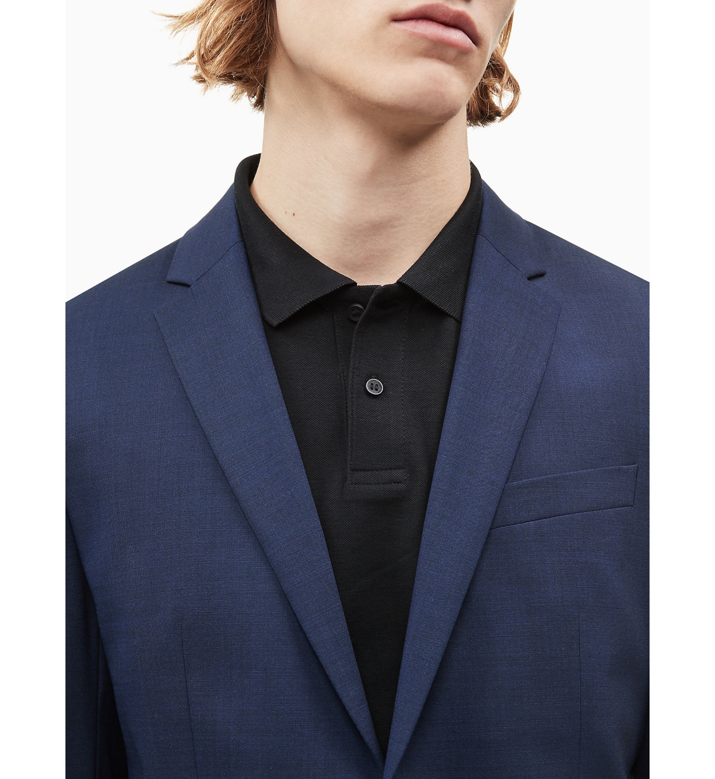 Calvin Klein Slim fit Σακάκι για το γραφείο σε μπλε