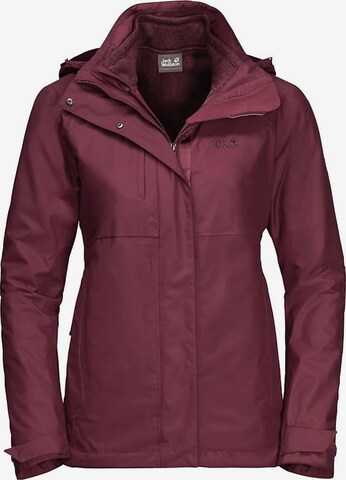 JACK WOLFSKIN Jacke 'Echo Pass' in Rot: predná strana