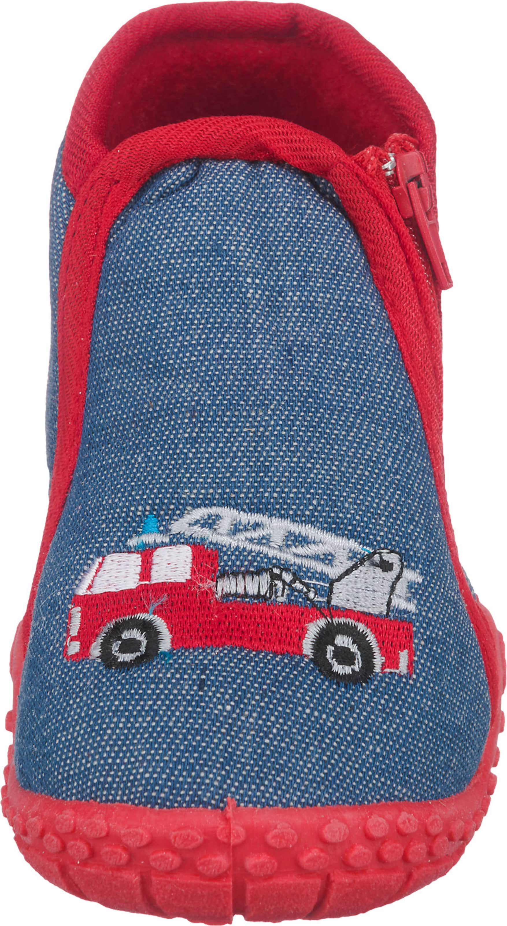 PLAYSHOES Huisschoenen 'Feuerwehr' in Blauw