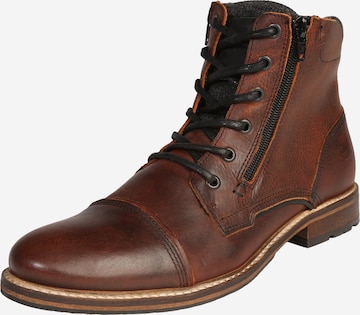 BULLBOXER Lace-Up Boots in Brown: front