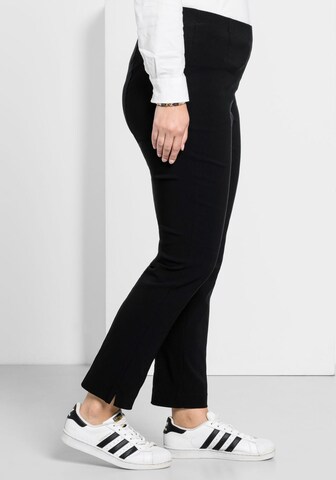 SHEEGO Slim fit Pleat-Front Pants in Black