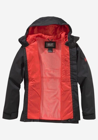 JACK WOLFSKIN Regenjacke 'Arroyo' in Schwarz