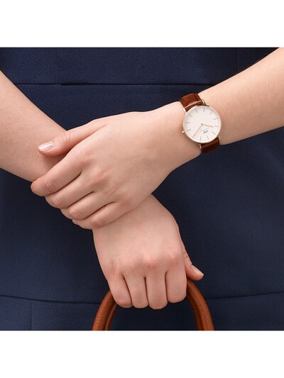 Daniel Wellington Damenuhr Classic Collection St Mawes In Braun Rosegold Weiss About You