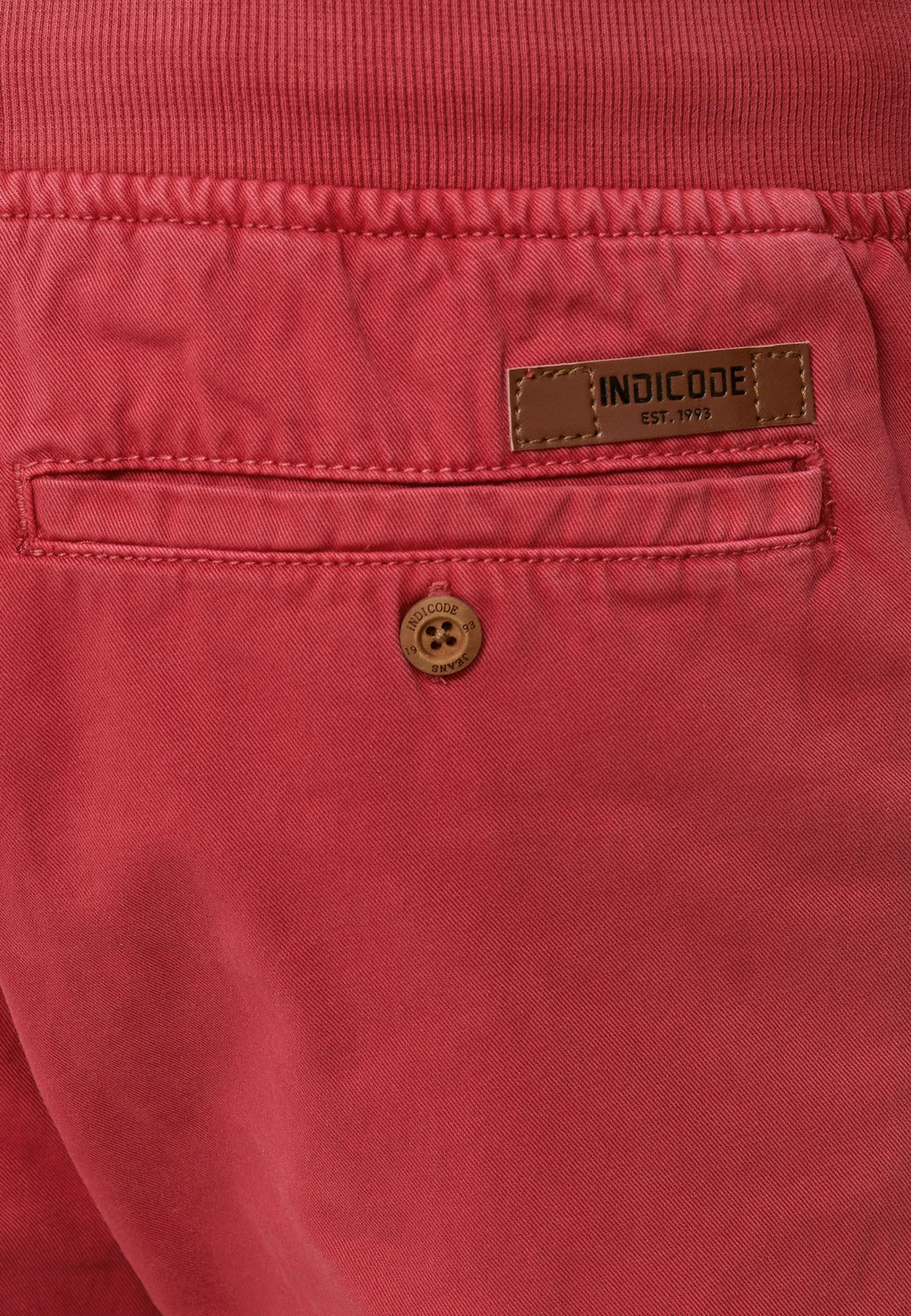INDICODE JEANS Loose fit Chino Pants 'Carver' in Red