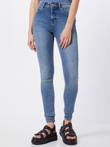 Skinny Jean 'Blush' ONLY en bleu : devant