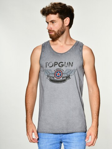 TOP GUN Shirt ' Flap ' in Grey: front