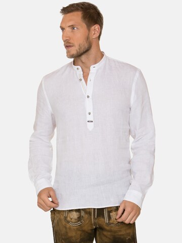 STOCKERPOINT Comfort fit Klederdracht overhemd 'Valentin' in Wit: voorkant