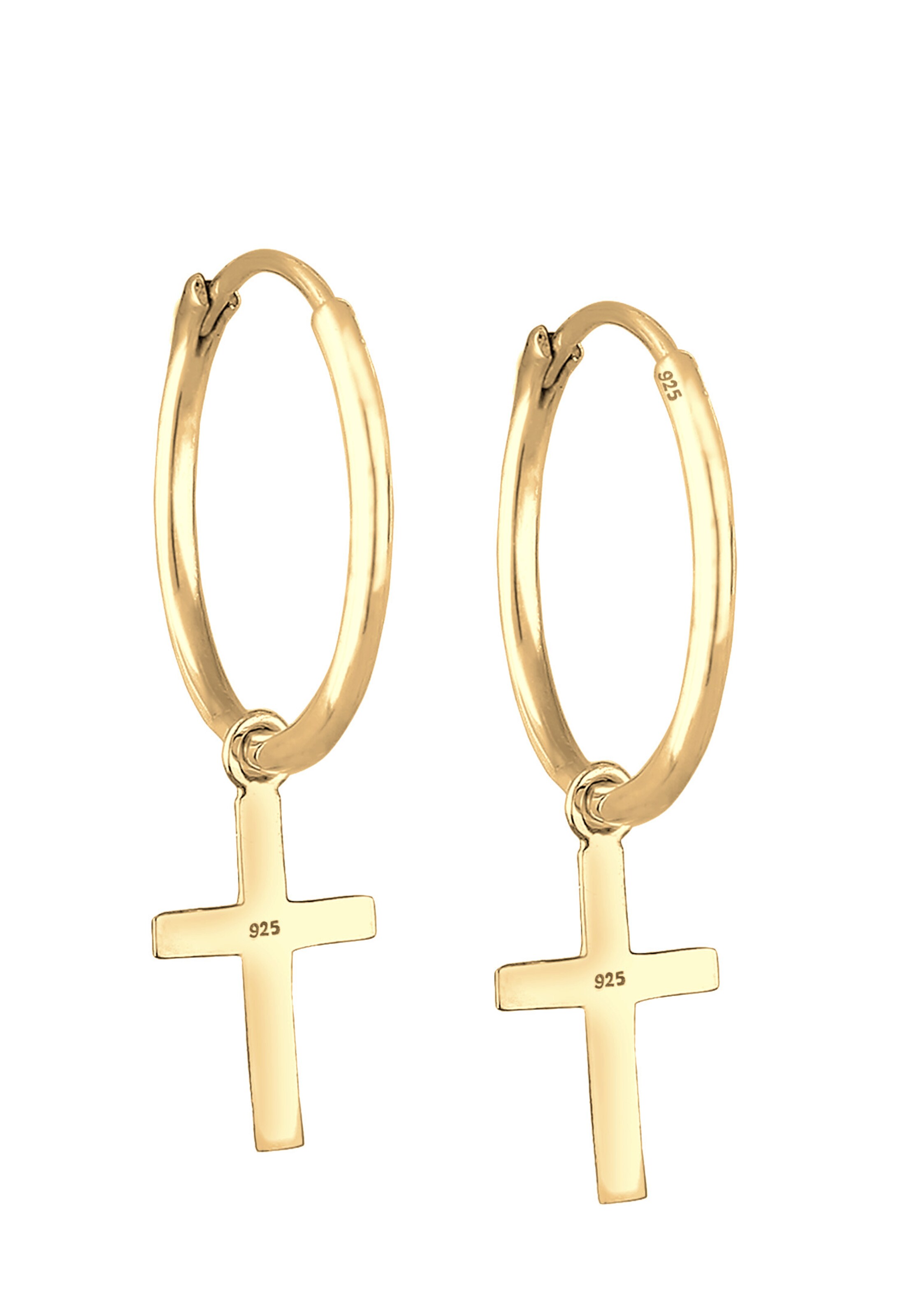 ELLI Kolczyki 'Kreuz' w kolorze złoty