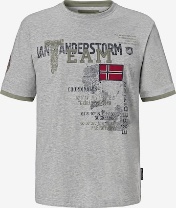 Jan Vanderstorm T-Shirt 'Sölve' in Grau: predná strana