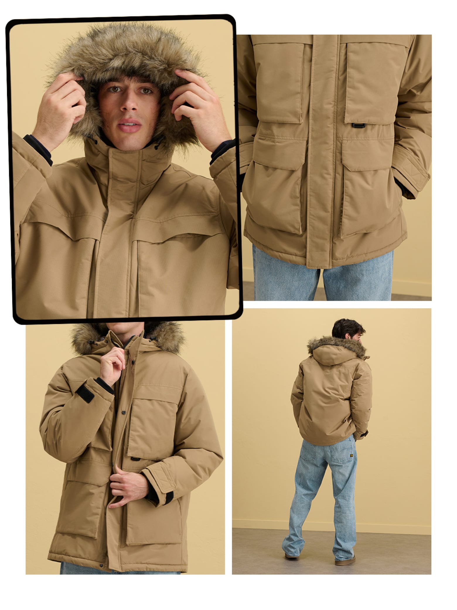 Bruno - Beige Parker Look