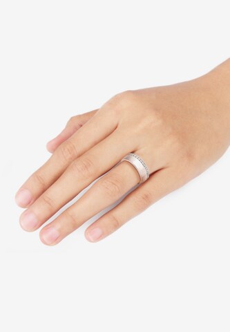 ELLI Ring 'Bandring' in Zilver: voorkant