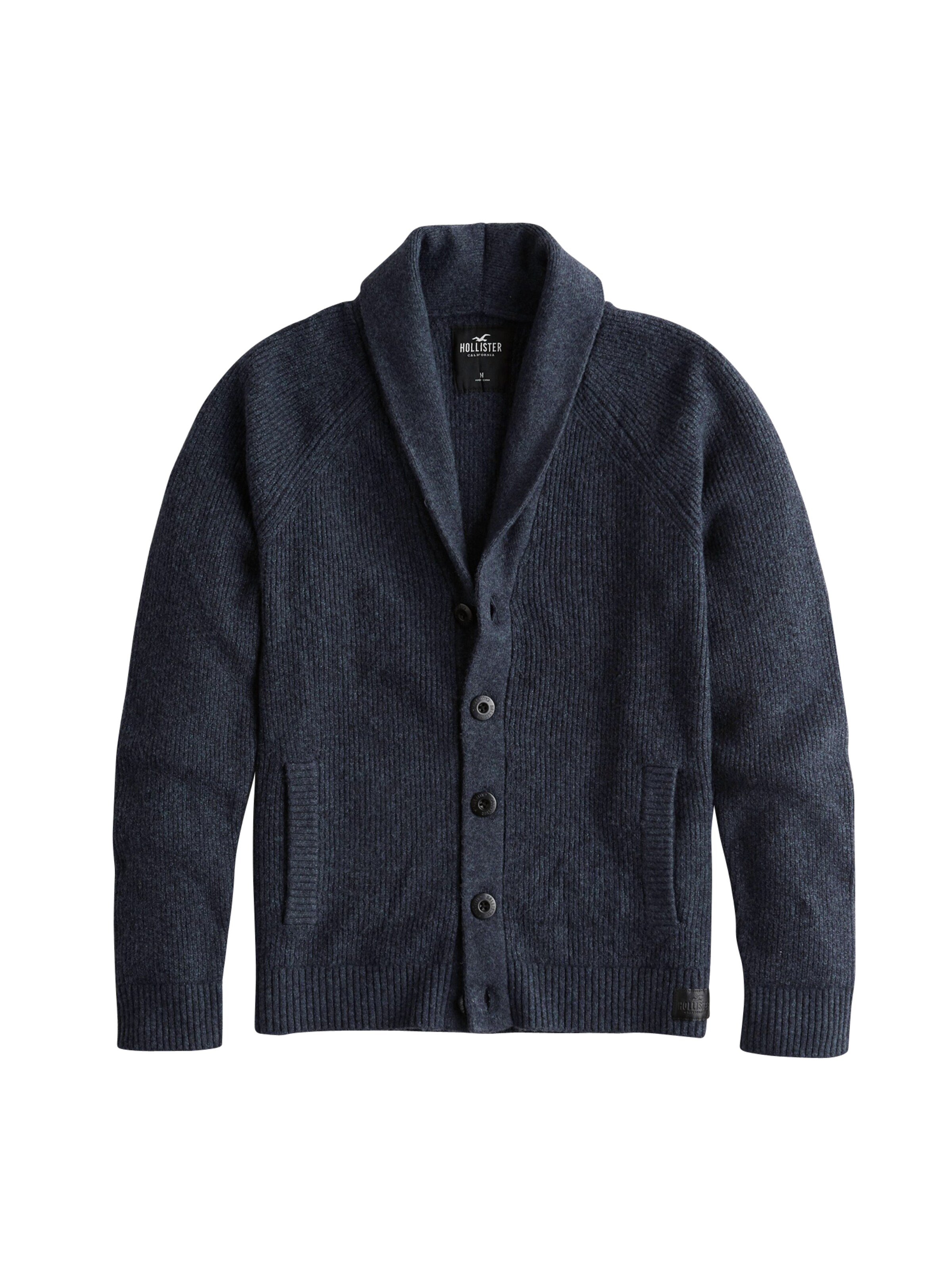 HOLLISTER - Gebreid vest in de kleur Navy