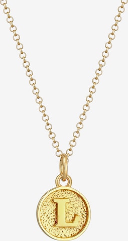 ELLI Necklace 'Buchstabe - L' in Gold: front