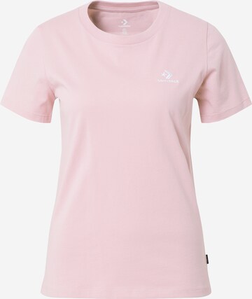 T-shirt CONVERSE en rose : devant