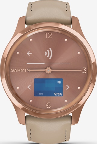 GARMIN Uhr 'vívomove Luxe' in Beige