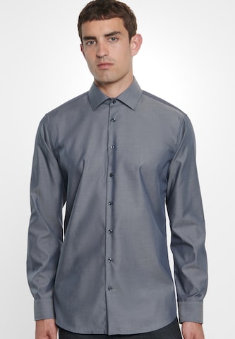 SEIDENSTICKER Slim fit Business Shirt in Grey: front