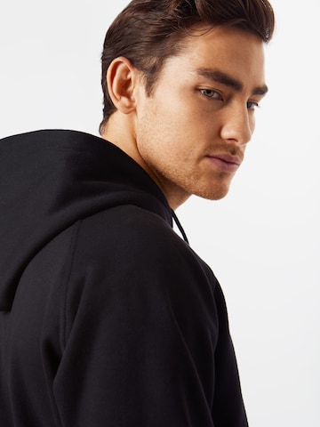 Urban Classics Zip-Up Hoodie in Black