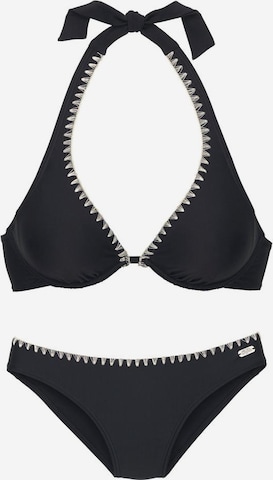 BUFFALO Triangle Bikini in Black: front