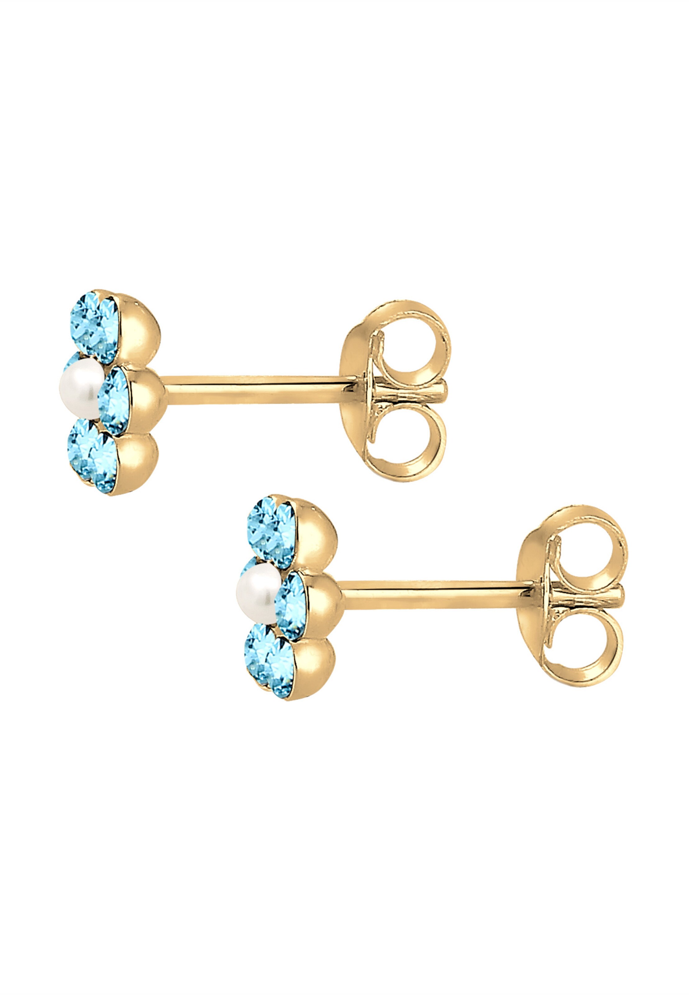 ELLI Sieraden 'Blume' in Blauw