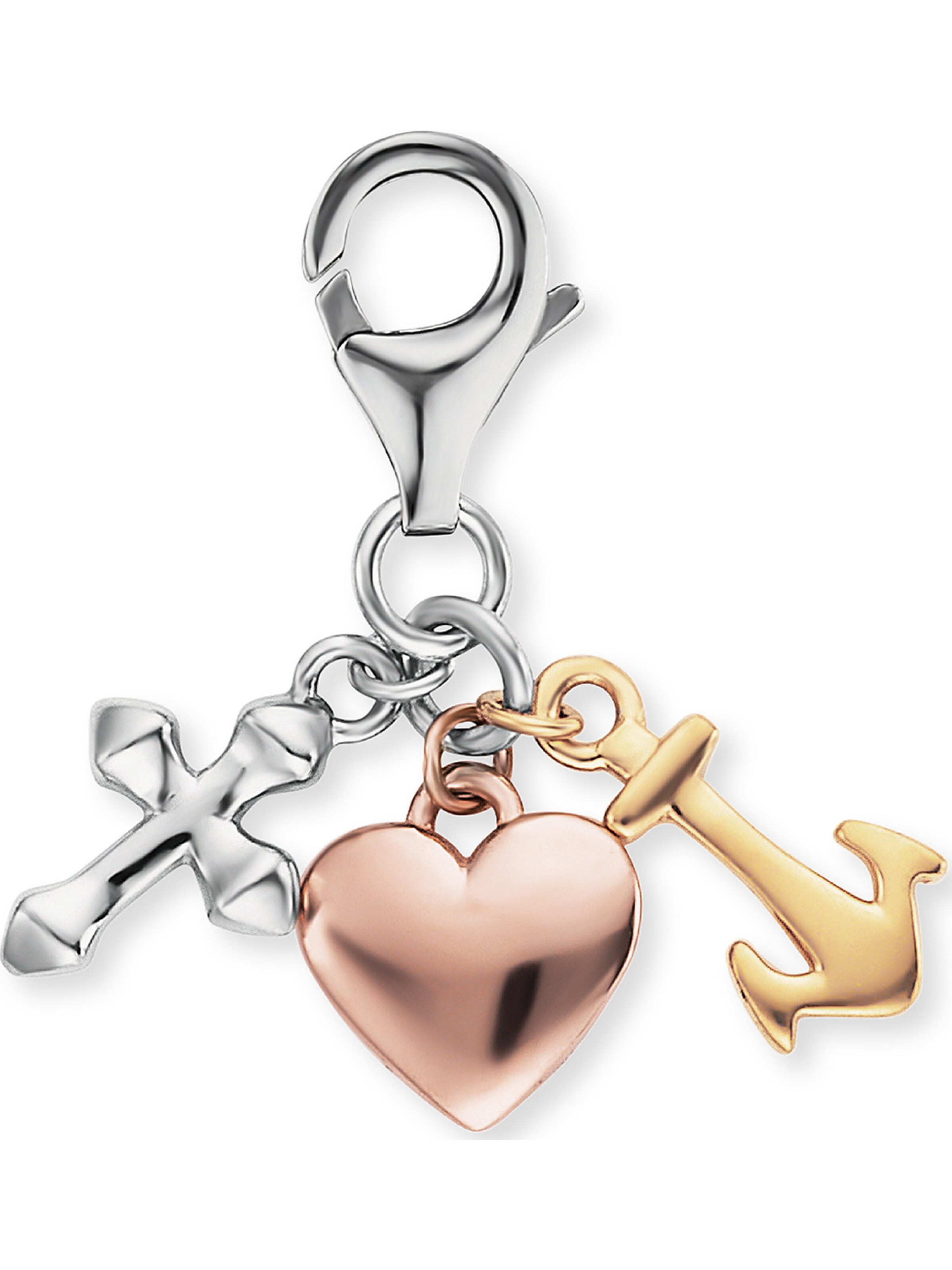 Engelsrufer Anhänger 'Glaube, Liebe & Hoffnung' in Silber: Vorderseite