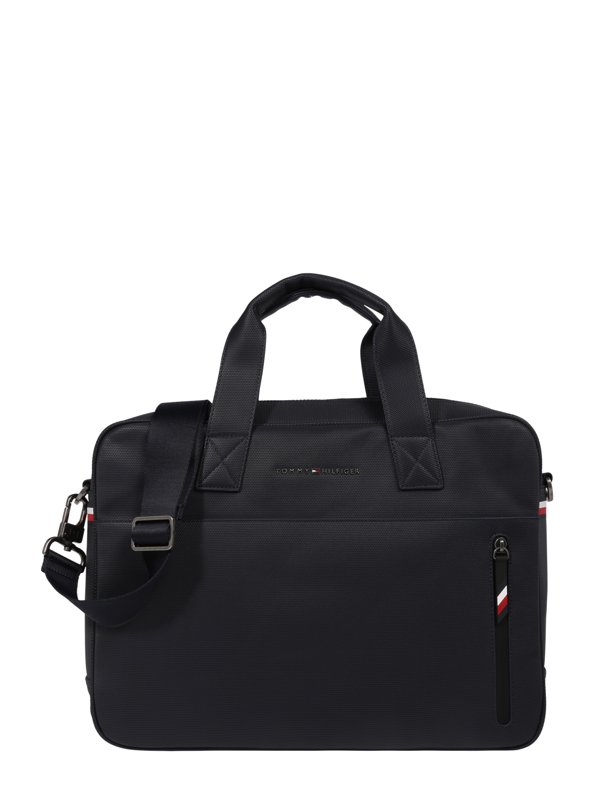 TOMMY HILFIGER - Laptoptas 'ESSENTIAL PIQUE COMPUTER BAG' in de kleur Donkerblauw
