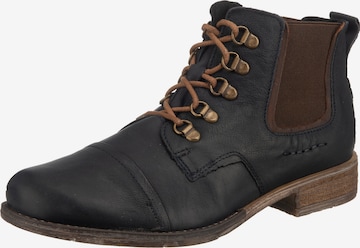 JOSEF SEIBEL Lace-Up Ankle Boots 'Sienna' in Blue: front