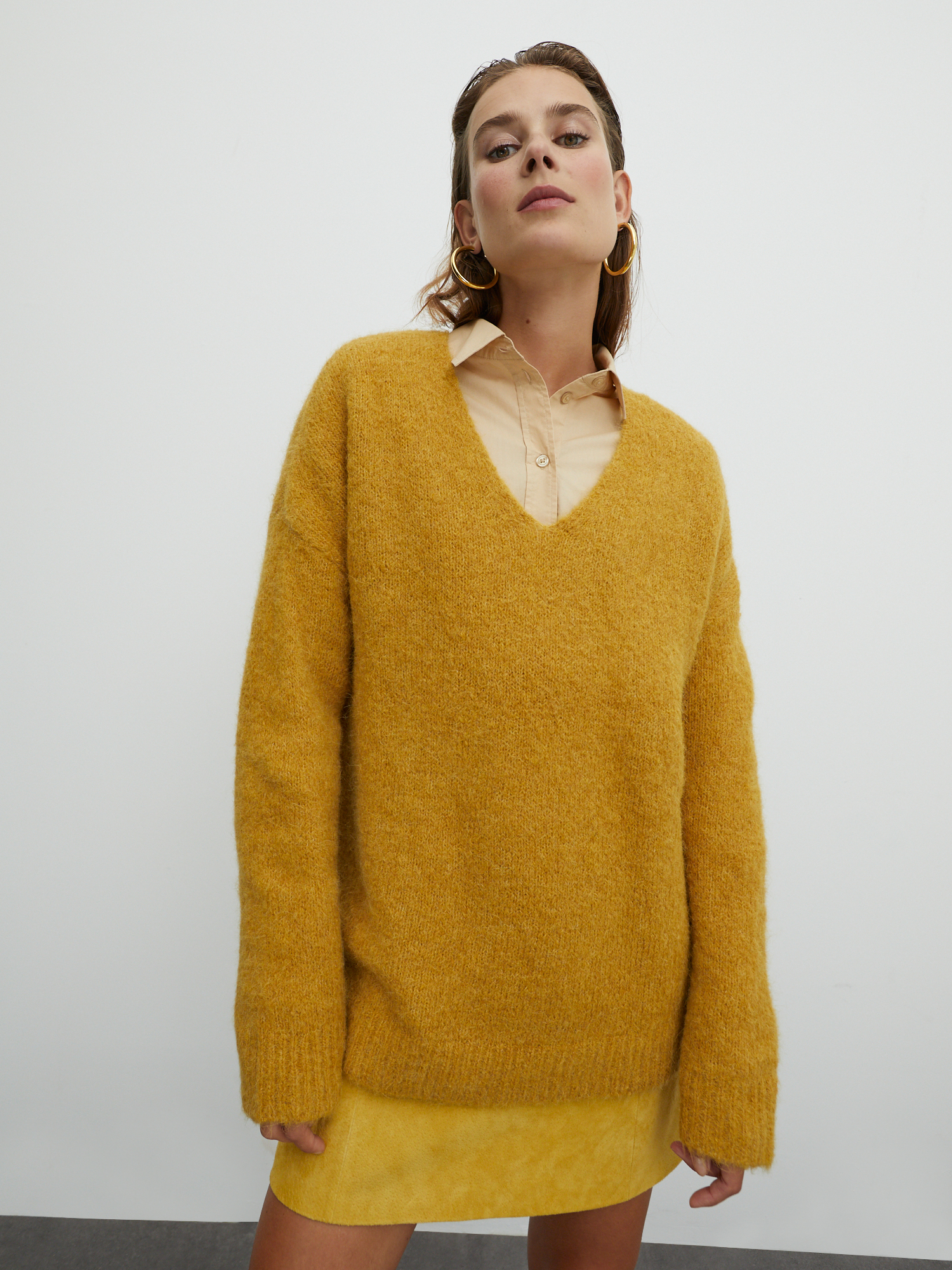 Odzież Specjalne okazje EDITED Sweter Fawini w kolorze Żółtym 