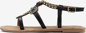 LASCANA Páskové sandály – černá: přední strana