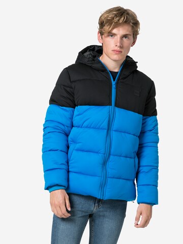 Urban Classics Winterjas in Blauw: voorkant