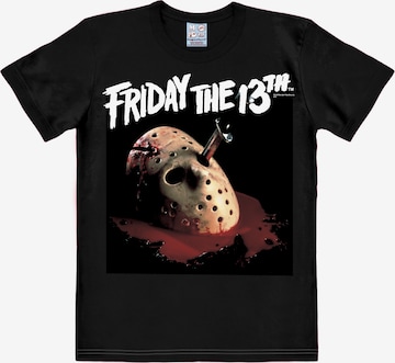 LOGOSHIRT T-Shirt 'Friday The 13th' in Schwarz: predná strana