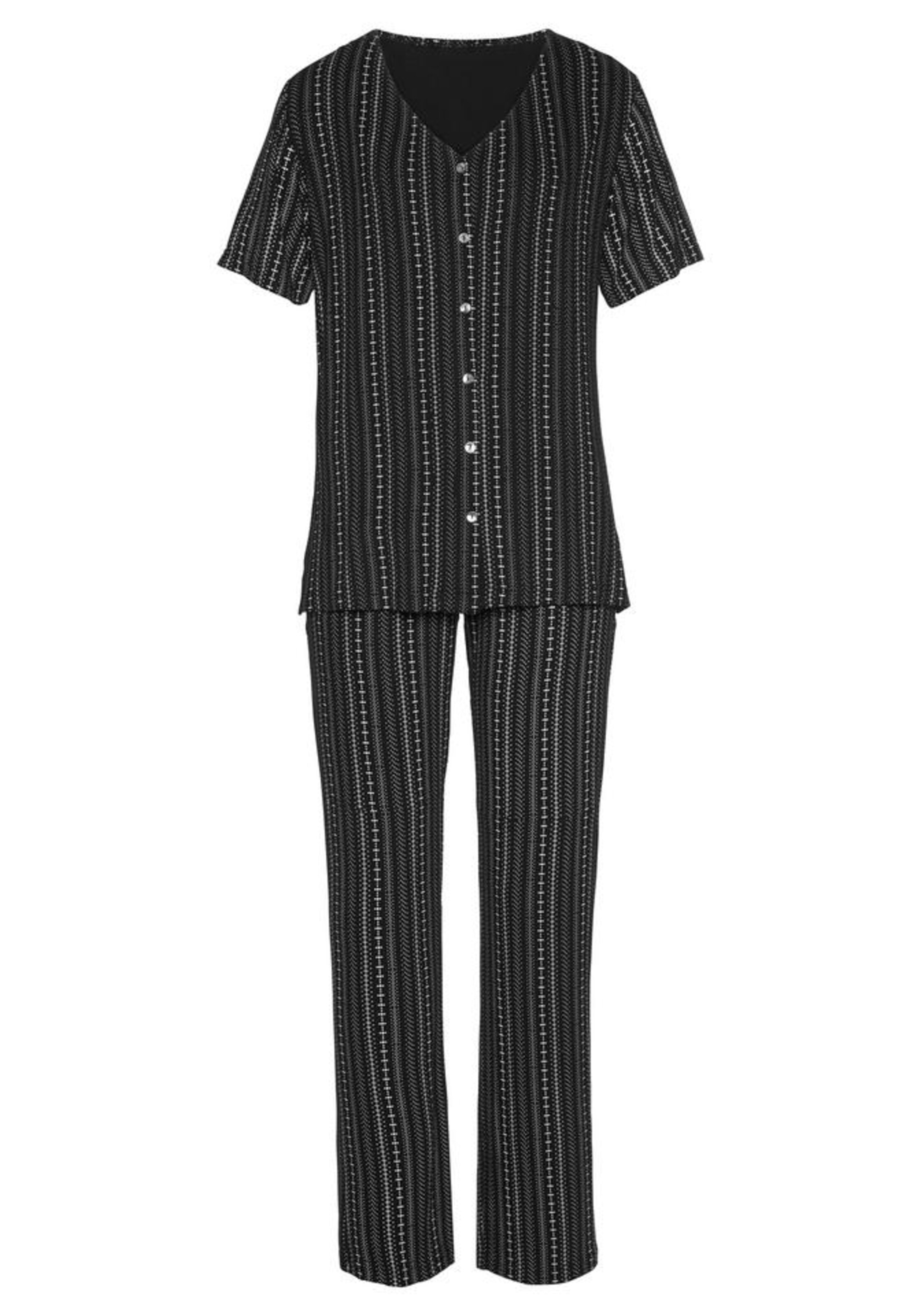 LASCANA - Pyjama in schwarz