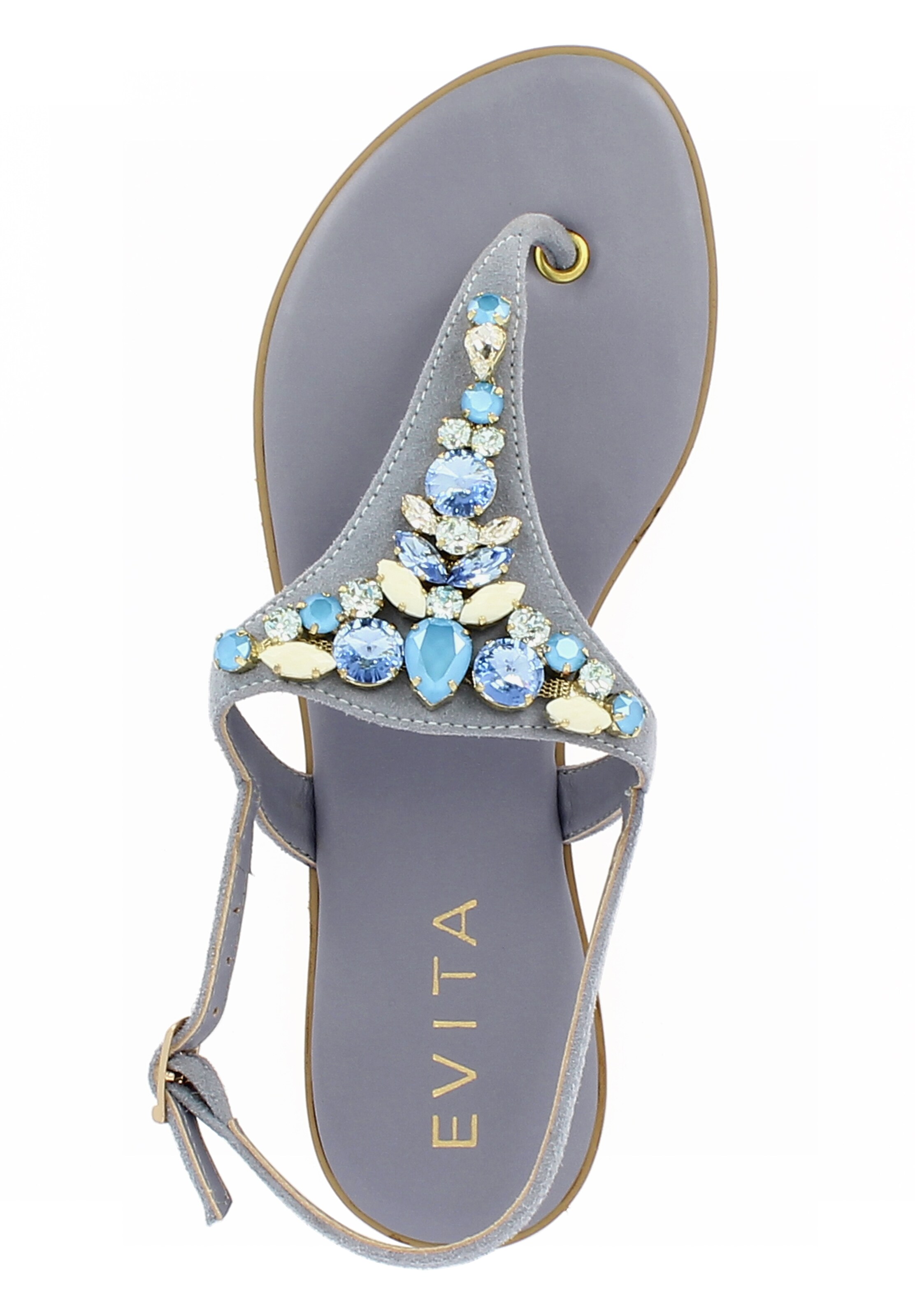 EVITA T-bar sandals 'OLIMPIA' in Blue