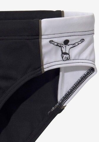 CHIEMSEE Athletic Swim Trunks in Black