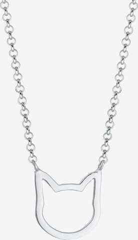 ELLI Halskette 'Katze' in Silber