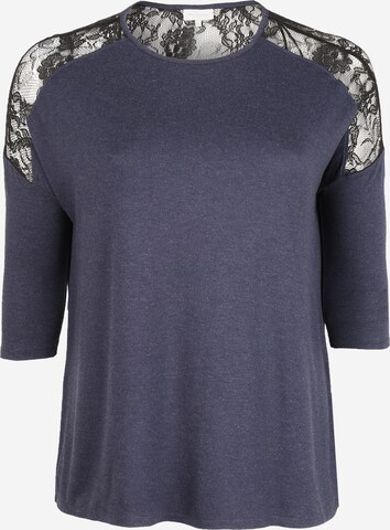 Camicia da donna di ONLY Carmakoma in grigio: frontale