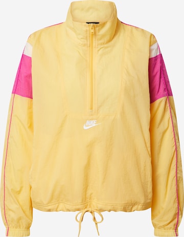 Nike Sportswear Funkcionalna jakna 'Heritage Half-Zip' | rumena barva: sprednja stran