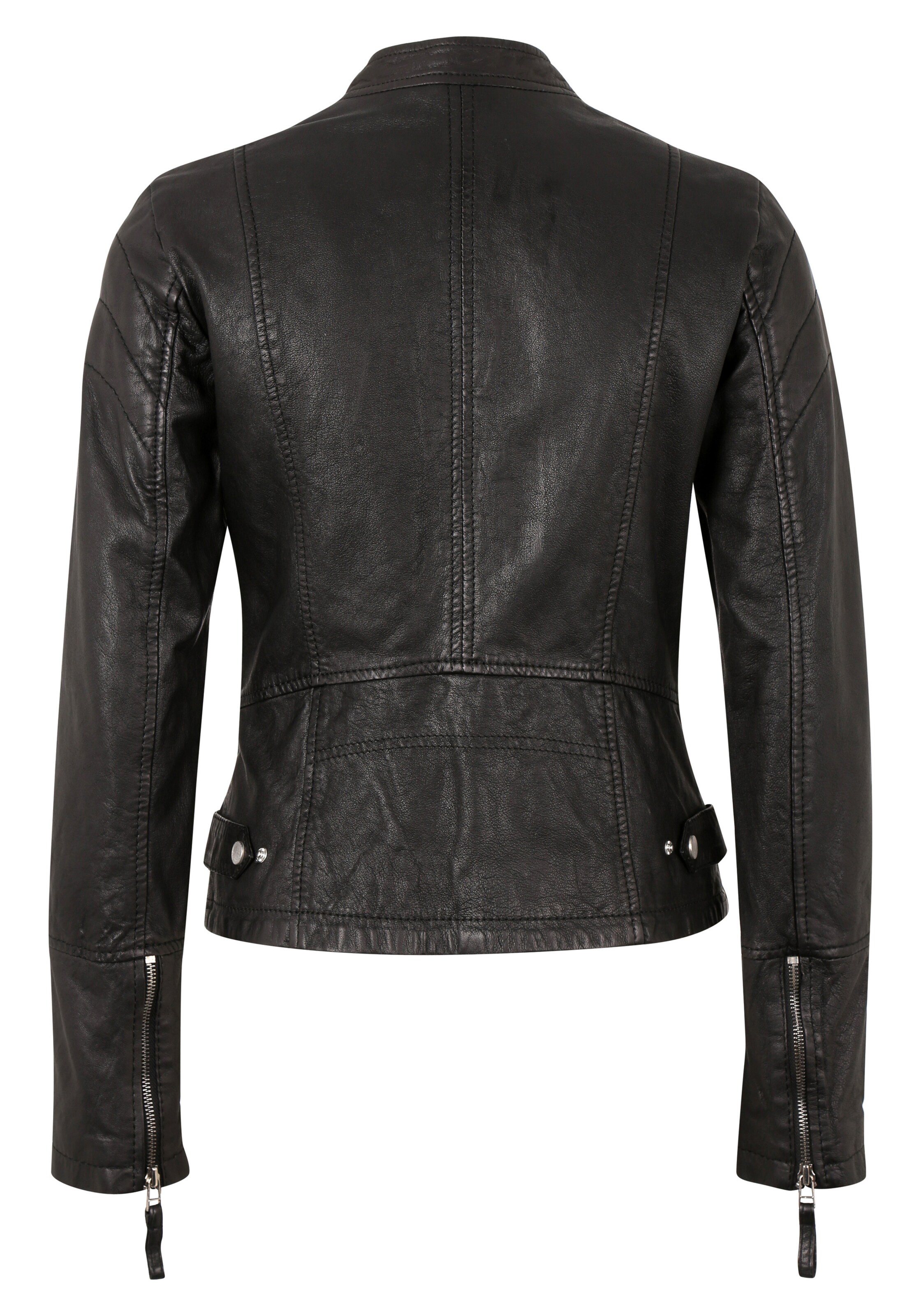 7ELEVEN Lederjacke 'Elly' in Schwarz