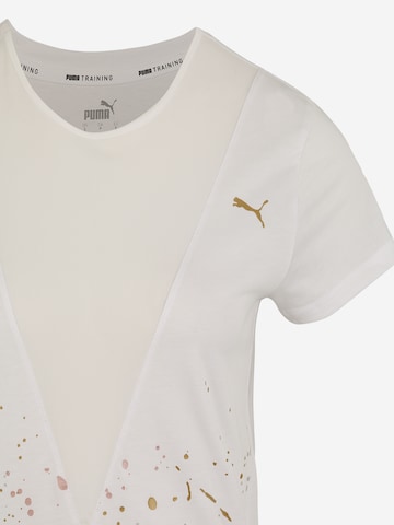 balta PUMA Sportiniai marškinėliai 'Metal Splash'