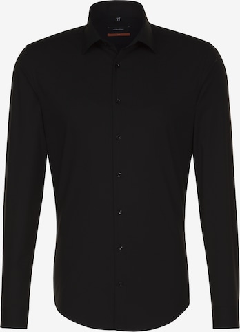 SEIDENSTICKER - Camisa de negocios en negro: frente