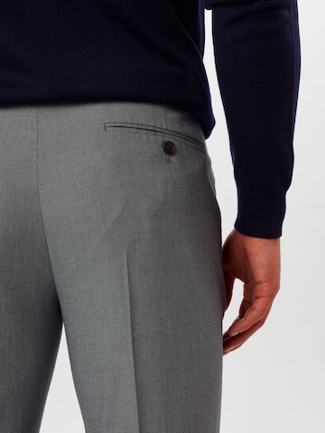 pelēks BURTON MENSWEAR LONDON Piegulošs Buktētas bikses 'GREY MICRO TEXTURE SLIM'