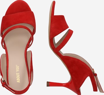 ABOUT YOU Slingback Pumps 'Nina' in Red: side