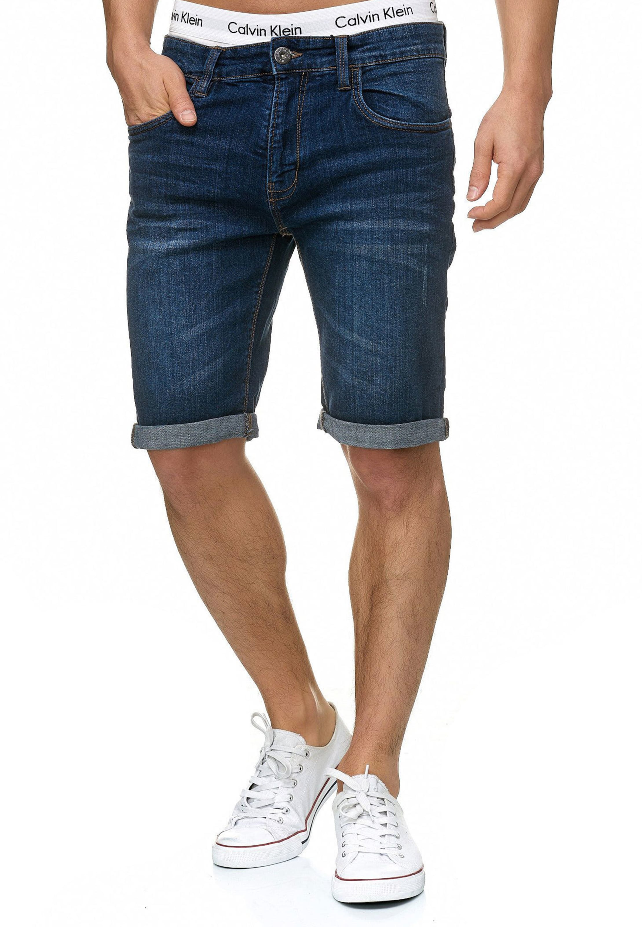 INDICODE JEANS Regular Shorts 'Caden' in Blau: Vorderseite