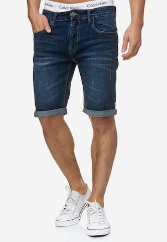 INDICODE JEANS Regular Shorts 'Caden' in Blau: predná strana